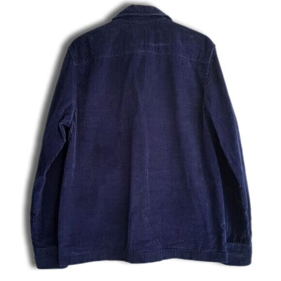 AE AMERICAN EAGLE Rib Corduroy Snap Button Shirt Jacket Blue Men's Sz M - Picture 7 of 11